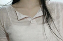 多想余純欲長袖t恤女防曬罩衫可外穿打底衫女士洋氣內(nèi)搭上衣春夏高級感 櫻花粉純欲慵懶罩衫 M 建議80-100斤 曬單實拍圖