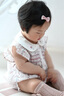 OAK FAMILY新生嬰幼兒短袖包屁衣全棉連體衣夏季寶寶爬服 花夢里（不含頭飾） 80cm  （推薦9~18個月） 曬單實(shí)拍圖