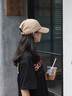 MMOPTOP水洗純色棒球帽子女軟頂純棉防曬鴨舌帽男遮陽顯臉小 曬單實拍圖