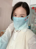 SCOTT GOOSE戶外旅行防曬面罩女款冰絲夏季透氣袖套掛耳圍脖運(yùn)動(dòng)全臉一體護(hù)頸 睛空藍(lán)【單面罩】 曬單實(shí)拍圖