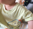 嘟嘟家嘟嘟家男童短袖夏季2024新款寶寶T恤夏裝女童上衣半袖兒童衣服潮 綠色 80 cm 曬單實(shí)拍圖