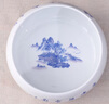 恒古（Heregur）杯洗水洗容器高溫青花陶瓷筆洗小號(hào)魚(yú)缸茶洗功夫茶道茶具配件茶碗茶海6英寸 8英寸 大號(hào)青花山水 曬單實(shí)拍圖