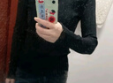 香影【抗起球科技針織衫】2025新款木耳邊半高領(lǐng)針織打底衫女秋冬 黑色 木耳邊領(lǐng) N844008 M 曬單實(shí)拍圖