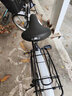 永久（FOREVER）城市休閑代步自行車(chē)女式低跨度男女學(xué)生通勤車(chē)單速大容量車(chē)籃單車(chē) 24寸實(shí)心胎 黑色 曬單實(shí)拍圖