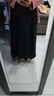 皮爾卡丹（pierre cardin）白色裙褲女春夏2025新款高腰垂感a字半身長裙小個子慵懶冰絲闊腿 黑色 L 111-140斤 曬單實拍圖