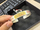 口力米大COLIMIDA山鬼印-999足銀手鐲貼金銀飾品原創(chuàng)手工道系符文朱砂男女復(fù)古鐲子 手工定制（內(nèi)周長18CM） 曬單實拍圖