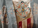 柒陌古【青溪】國(guó)風(fēng)復(fù)原款唐制原創(chuàng)漢服印花繡花裙大袖衫套裝 大袖衫+紅裙+披帛+白色襯裙 S 曬單實(shí)拍圖