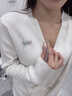 紀詩(shī)哲（GIEVSZHE）錦上添花銀胸針高檔女精致胸花奢華西裝生日情人節教師節禮物老師 錦上添花純銀胸針【優(yōu)質(zhì)托帕石】 曬單實(shí)拍圖