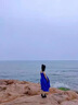沐霓法式藍(lán)色吊帶裙長裙海邊度假連衣裙夏季2025年新款三亞海邊小個子 吊帶裙【克萊因藍(lán)】 均碼 【建議90-125斤】 曬單實(shí)拍圖