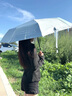 安晴anshine雙層太陽傘防曬防紫外線折疊晴雨傘兩用遮陽傘防曬傘upf50 雅黑 曬單實(shí)拍圖