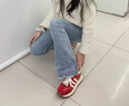 柏赫拉（BERHORAL）厚底紅色小蠻腰阿甘鞋女2025春季新款休閑德訓鞋松糕顯腳小運動(dòng)鞋 紅色 38 曬單實(shí)拍圖