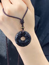 QMXD黑色貔貅吊墜平安扣項(xiàng)鏈男女新中式國(guó)潮轉(zhuǎn)運(yùn)珠裝飾禮物送男女朋友 貔貅吊墜 曬單實(shí)拍圖