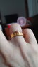 中國黃金（CHINA GOLD）碎碎冰黃金戒指女士足金婚戒珠寶首飾七夕情人節禮物送女友老婆 13#足金碎碎冰戒指約1.1g 曬單實(shí)拍圖