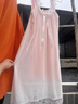 莫代爾睡裙女夏季夏天吊帶性感薄款蕾絲睡衣孕婦帶胸墊純棉宮廷公主風(fēng) 曬單實(shí)拍圖