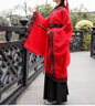 綴櫻古箏演出服 新款漢服古裝表演服舞臺女款曲改良唐裝襦裙公主 紅色花邊黑裙子 L 160-165 曬單實拍圖