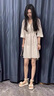百麗踏韓版公主假日涼鞋女夏季2025新款蝴蝶結(jié)厚底仙女風(fēng)配裙子羅馬鞋 米白色【升級(jí)款】 37 曬單實(shí)拍圖