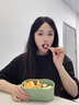 科羅恩日式雙層飯盒便當(dāng)盒可微波爐加熱密封可分格上班族保溫餐盒 綠色1層800ml 曬單實(shí)拍圖
