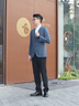 金利來(lái)【彈力透氣】春夏男士單西裝修身商務(wù)休閑西服外套男 灰藍 50A 曬單實(shí)拍圖