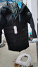 鴨鴨兒童羽絨服男童女童中大童長款加厚初中生加絨外套 鉆石黑 170cm 曬單實(shí)拍圖