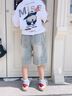 G.DUCKKIDS小黃鴨童裝男童夏裝褲子薄款中褲2025新款中大童夏季牛仔夏款男孩 淺藍色 140 (建議125-135cm 7-8周歲） 曬單實(shí)拍圖