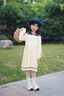 MQDMINI童裝女童連衣裙女孩校服裙學(xué)院風(fēng)時(shí)尚海軍領(lǐng)連衣裙 藤校菁英 曬單實(shí)拍圖