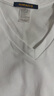 羅蒙（ROMON）日系270g重磅V領(lǐng)短袖t恤男夏季純棉純色雞心領(lǐng)打底衫寬松半袖體恤 白色 XL 145-165斤 曬單實(shí)拍圖