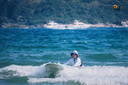AQUAPLAY連體泳衣女長袖新款防曬速干沖浪服顯瘦遮肚三角游泳裝潛水服 白色露背連體長袖泳衣 M (96-110斤 ) 曬單實拍圖
