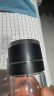 ihold一鍵開蓋雙層玻璃杯防燙男士耐高溫速開飲用水杯子辦公泡茶杯車載 金剛黑 350ml 曬單實拍圖