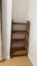 竹庭梯形書(shū)架置物架落地簡(jiǎn)約靠墻零食架臥室多層收納儲物柜廚房餐邊柜 茶色梯形置物架【四層-常規款】 曬單實(shí)拍圖