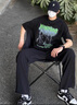 芝興褲子男夏季冰絲褲薄款涼感速干休閑褲新款潮百搭高端寬松闊腿長褲 黑色【單件裝】 XL 【適合120-145斤】 曬單實拍圖