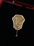 京工美作黃金胸針 金蘭花開(kāi)系列 蘭芳席席足金999點(diǎn)鉆扇子生日禮物 金重16.25克 曬單實(shí)拍圖
