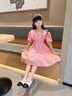 G.duck女童連衣裙夏裝2026新款夏天兒童洋氣公主裙夏季女孩純棉裙子大童 粉色 140碼身高130-140cm9-10 曬單實(shí)拍圖
