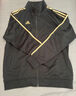 阿迪達(dá)斯 （adidas）【現(xiàn)貨】外套男夏春款運(yùn)動(dòng)服保暖透氣跑步三條紋時(shí)尚百搭休閑上衣 TR30JR-BG 黑金/單件上衣  L 曬單實(shí)拍圖