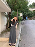 FSHE2025新款春夏搭配一整套小眾設(shè)計純色流行漂亮感連衣裙子長裙百搭 灰色2件套裝裙  S S 40/45kg 曬單實拍圖