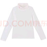 森女部落原創(chuàng)加絨T恤修身打底衫上衣高領(lǐng)內(nèi)搭秋冬長(zhǎng)袖百搭裝可愛 白色（單件） M 曬單實(shí)拍圖