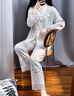 莫代爾真絲新中式國(guó)風(fēng)盤(pán)扣睡衣女夏季漢服古典高級(jí)感2025新款家居服套裝 白色 商柜品質(zhì) 7A 軟絲 L 建議100-120斤 曬單實(shí)拍圖