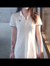 Teenie Weenie小熊休閑通勤氣質(zhì)收腰Polo白色連衣裙夏裝連身裙女裝裙子 藏青色 XS (155) 曬單實(shí)拍圖