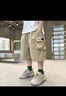 男童夏款短褲2025新款男孩夏季薄款韓版五分褲休閑中大童工裝褲 YL-D007【卡其色】 150 曬單實拍圖