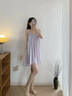 MOXTOC性感掛脖吊帶睡裙夏季薄款可愛(ài)無(wú)袖蓬蓬裙純欲高級感睡裙 淺紫色(家居服） 均碼 （建議130斤以?xún)龋?曬單實(shí)拍圖