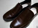 啄木鳥(niǎo)休閑皮鞋男2025新款頭層牛皮男鞋軟底男士一腳蹬春秋款爸爸鞋真皮 棕色 41 曬單實(shí)拍圖