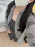 粟茝夏季連衣裙兩件套小個(gè)子套裝夏裝一整套防曬曬開衫配吊帶裙套裝裙 灰色襯衫+灰色吊帶裙[套裝] M [建議80100斤] 曬單實(shí)拍圖