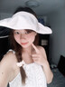貝初眾防曬帽子女遮陽(yáng)帽夏季戶(hù)外防紫外線(xiàn)可折疊貝殼帽騎行空頂太陽(yáng)帽女 珍珠白【PLUS升級(jí)黑膠底】更防曬 曬單實(shí)拍圖