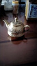 佐普森純黃銅拉絲壺山水龍鳳麒麟茶壺銅器擺件百福杯浮雕金屬工藝品茶道 銅壺長11cm高9cm 曬單實(shí)拍圖