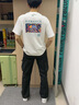 WYBT純棉短袖t恤男2025夏季新款情侶休閑運動(dòng)寬松潮流百搭半袖上衣服 106款白色 XL （135-155斤） 曬單實(shí)拍圖