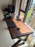 御顏實(shí)木電腦桌臺式家用書(shū)桌雙人電競桌臥室書(shū)房辦公桌長(cháng)條大板工作臺 松木桌子-K字型桌腳 120*60*75cm 厚4.6cm 曬單實(shí)拍圖