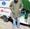 巧雅趣男款罩衣加大加肥無(wú)帽工作服新款防水防油大人大褂外穿春秋季圍裙 軍綠翻領(lǐng)立領(lǐng)款-5XL(180-210斤) 曬單實(shí)拍圖