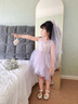 班喜迪女童連衣裙夏裝新款洋氣兒童公主裙周歲禮服背心裙子夏季寶寶紗裙 粉色 100 曬單實(shí)拍圖