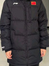 李寧（LI-NING）羽毛球服男女同款羽絨服中長(zhǎng)款白鴨絨保暖舒適耐寒外套 黑色 XL  曬單實(shí)拍圖