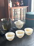 近景茶具冰種玉瓷旅行茶具套裝快客杯便攜式高端戶外旅游露營功夫茶杯 清蓮旅行茶具(灰包) 曬單實拍圖
