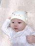 兔兔大文嬰幼兒帽子春夏季新生兒胎帽0-3-6個月男女寶寶a類純棉護鹵門帽 小貓咪+可愛笑臉(黃色 2個裝) 頭圍32-38cm(建議0-4個月) 曬單實拍圖